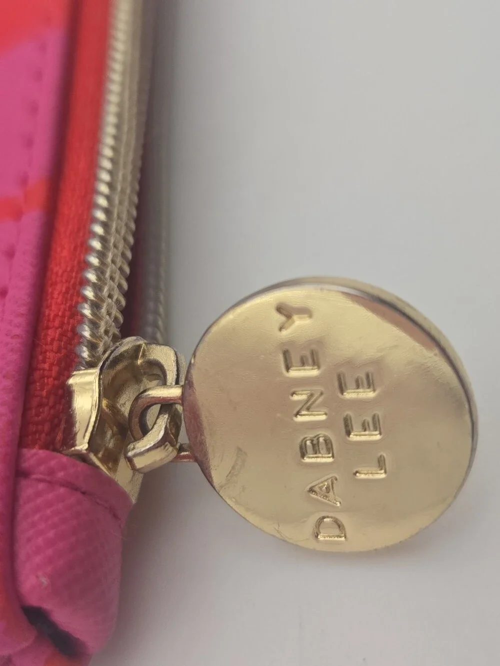 Dabney Lee #LOVEYOU Pink Heart Zip Pouch